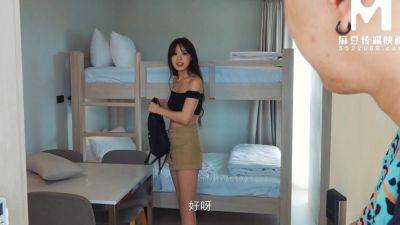 Horny Chinese roommate fucks her friend on the hostel bunk bed - anysex.com - China